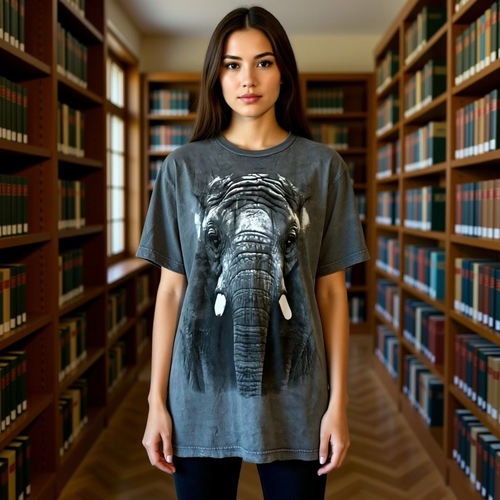 GOODIE TWO SLEEVES ELEPHANT GRAPHIC TEE, LARGE
